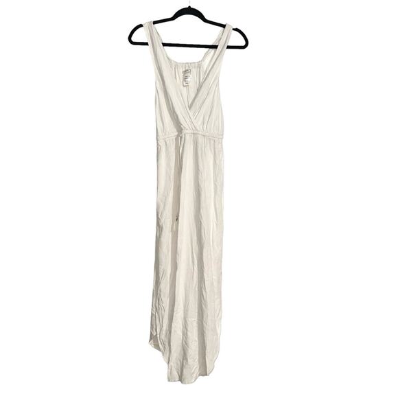 LSpace Kenzie Curved Hem Cover Up Midi Dress MEDIUM in Cream - Picture 3 of 9